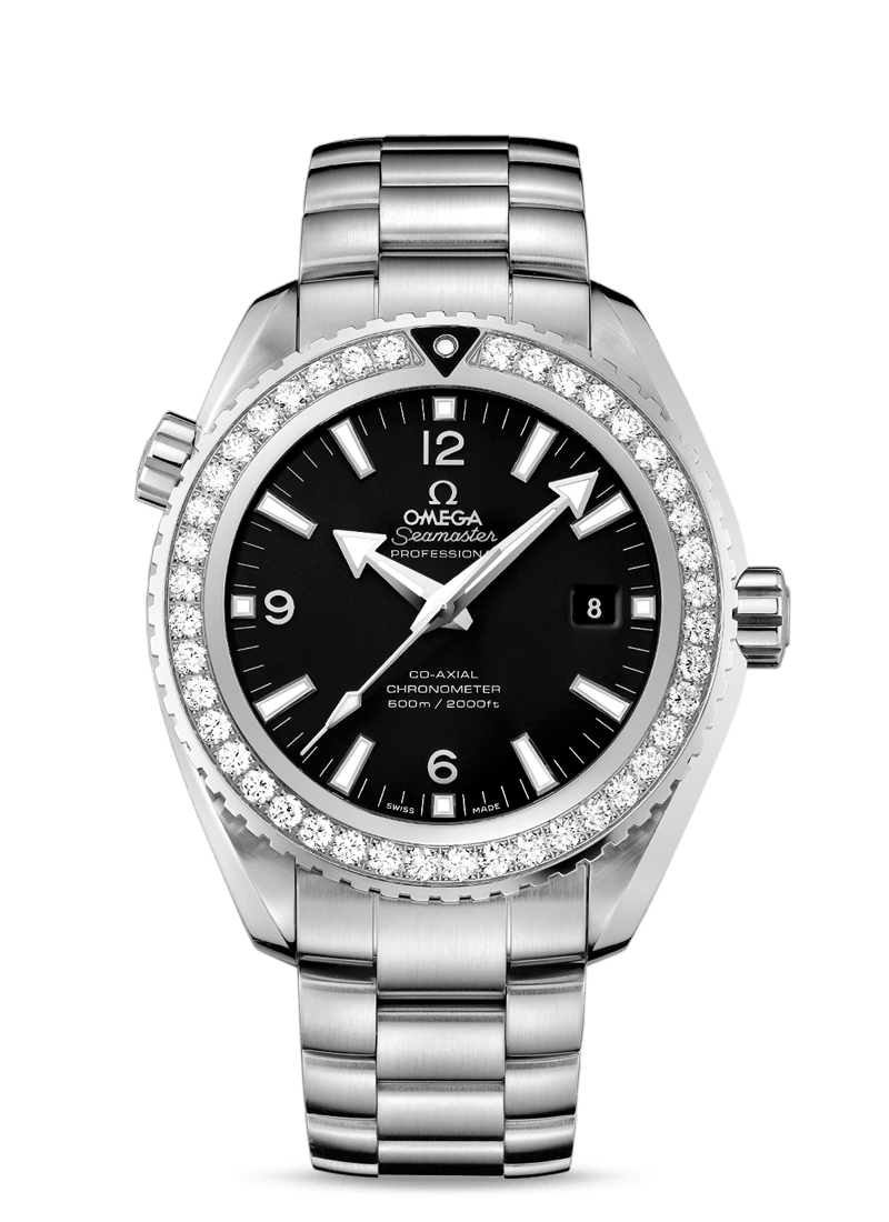 Omega 232.15.46.21.01.001 : Seamaster Planet Ocean 600M Co-Axial 45.5 Stainless Steel / Diamond / Black / Bracelet
