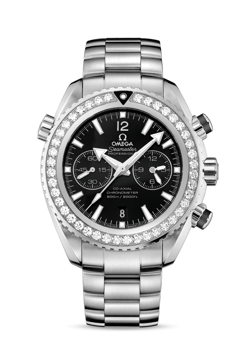 Omega 232.15.46.51.01.001 : Seamaster Planet Ocean 600M Co-Axial 45.5 Chronograph Stainless Steel /  Diamond / Black / Bracelet