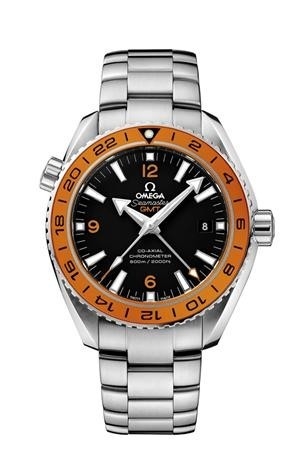 Omega 232.30.44.22.01.003 : Seamaster Planet Ocean 600M Co-Axial 43.5 GMT Stainless Steel / Orange Numerals / Bracelet