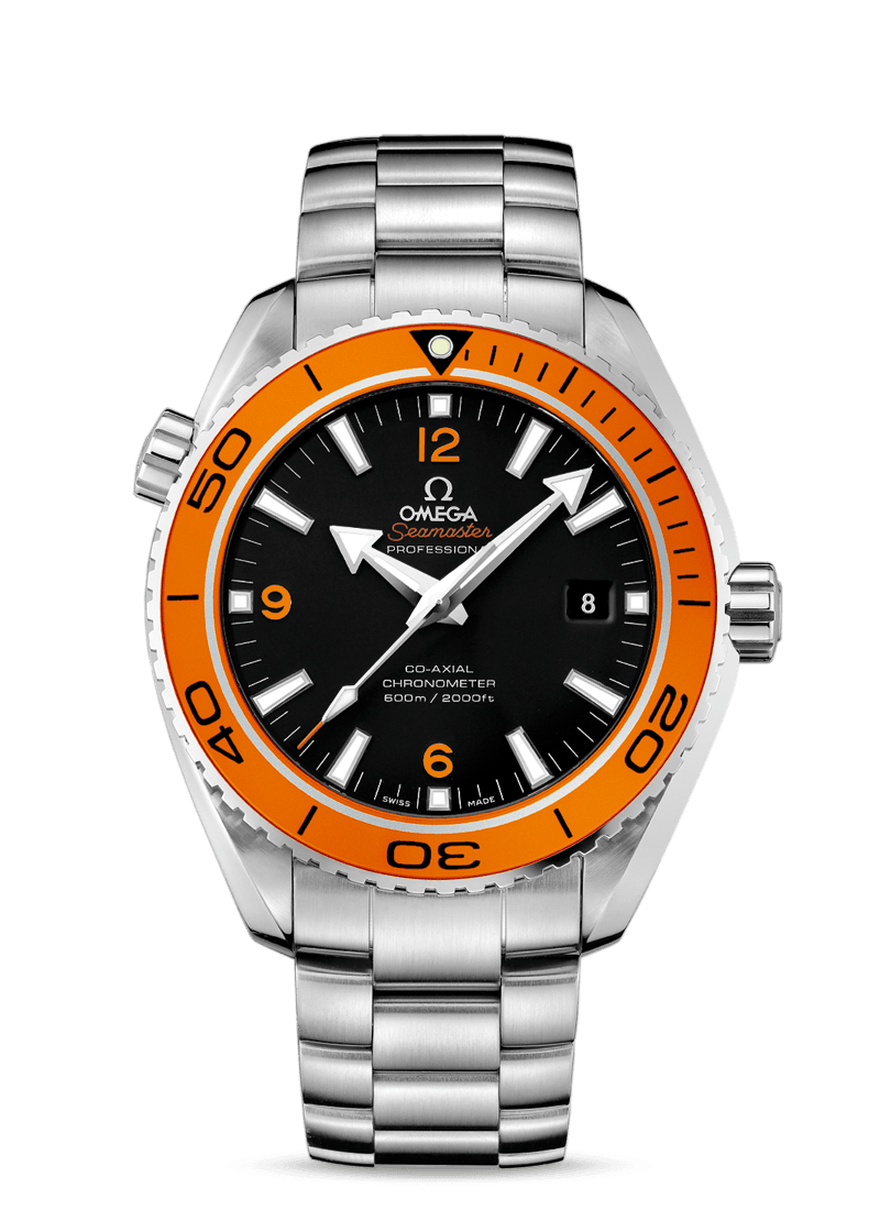 Omega 232.30.46.21.01.002 : Seamaster Planet Ocean 600M Co-Axial 45.5 Stainless Steel / Orange / Bracelet