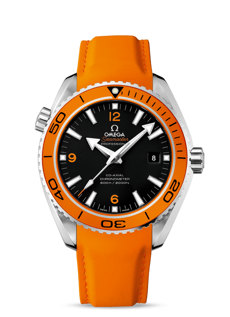 Omega 232.32.46.21.01.001 : Seamaster Planet Ocean 600M Co-Axial 45.5 Stainless Steel / Orange / Orange Rubber