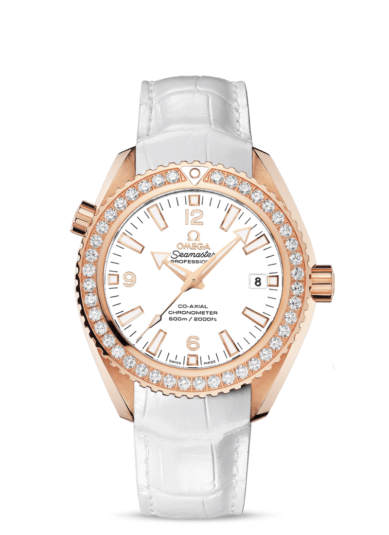 Omega 232.58.42.21.04.001 : Seamaster Planet Ocean 600M Co-Axial 42 Red Gold / Diamond / White / Alligator