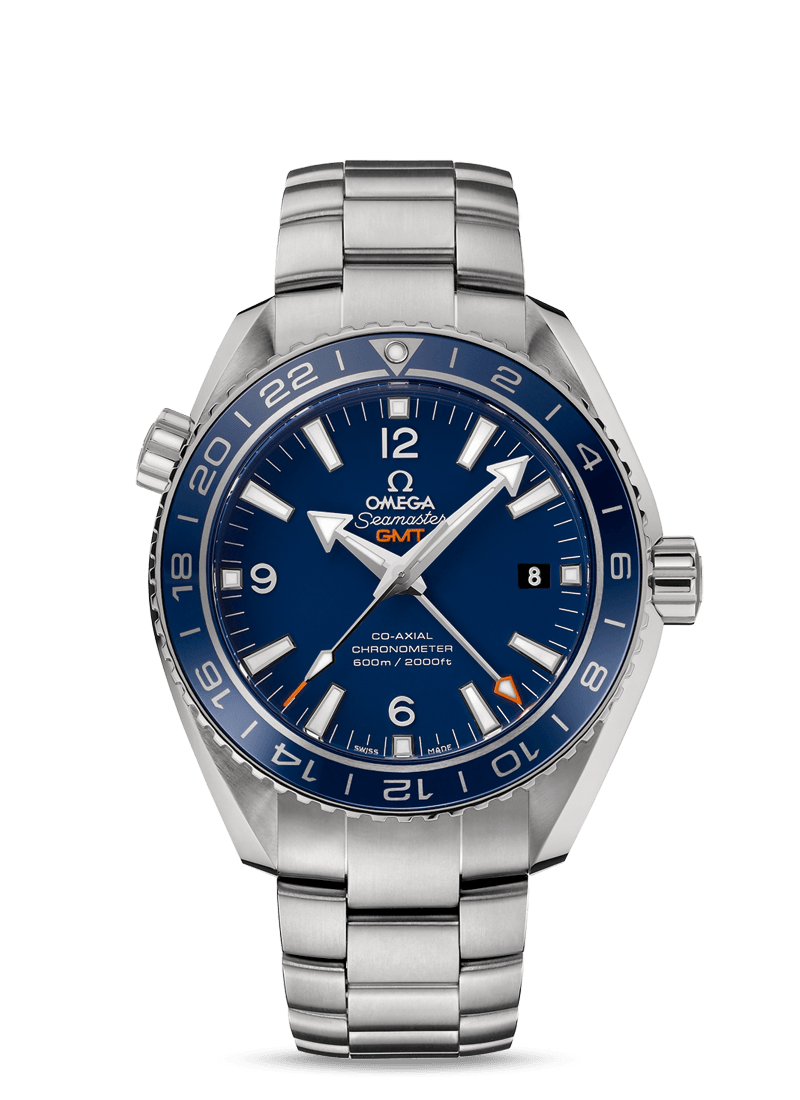 Omega 232.90.44.22.03.001 : Seamaster Planet Ocean 600M Co-Axial 43.5 GMT Titanium / Blue / Bracelet