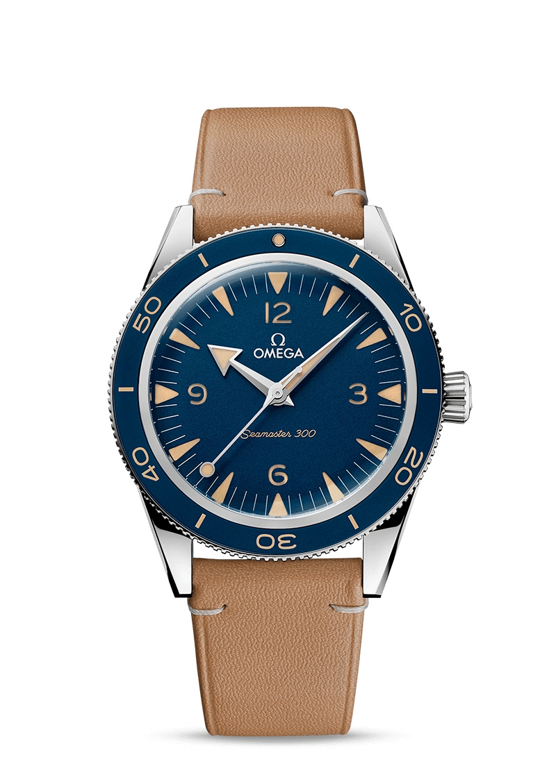 Omega 234.32.41.21.03.001 : Seamaster 300 Master Chronometer Stainless Steel / Blue / Strap