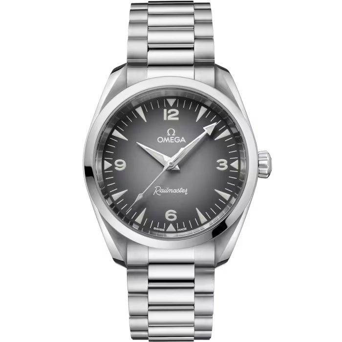 Omega 235.10.38.20.06.001 : Railmaster Omega Co-Axial Master Chronometer 38 Stainless Steel / Grey Gradient / Bracelet