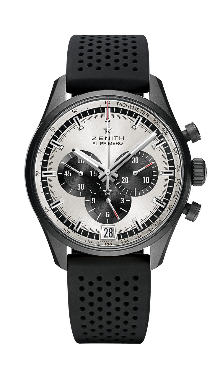 Zenith 24.2041.400/01.R576 : El Primero Chronomaster 42 Aluminium / Silver / Rubber Strap