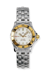Omega 2482.20.00 : Seamaster Diver 300M Quartz 28 Stainless Steel / Yellow Gold / White / Bracelet