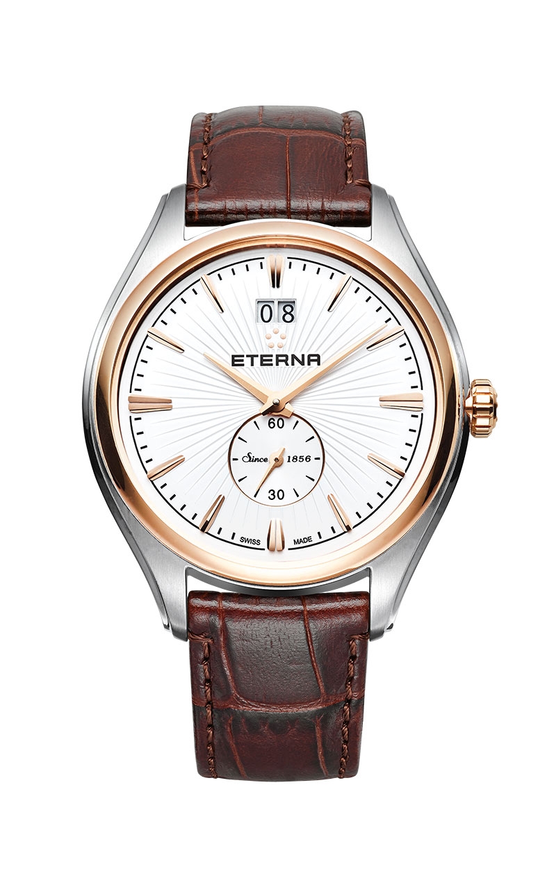 Eterna 2545.53.61.1339 : Avant-Garde Quartz Big Date Two Tone / White / Strap
