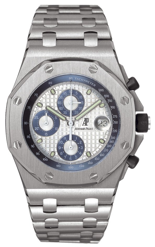 Audemars Piguet 25721TI.OO.1000TI.03 : Royal Oak OffShore 25721 Chronograph Titanium / Silver / Blue