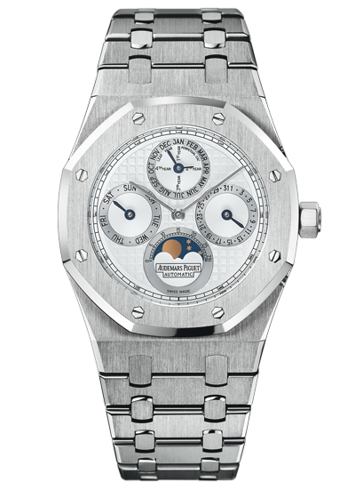 Audemars Piguet 25820SP.OO.0944SP.03 : Royal Oak Perpetual Calendar Stainless Steel / Platinum / Silver