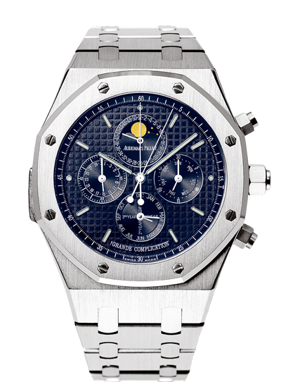 Audemars Piguet 25865BC.OO.1105BC.01 : Royal Oak Grande Complication White Gold / Blue