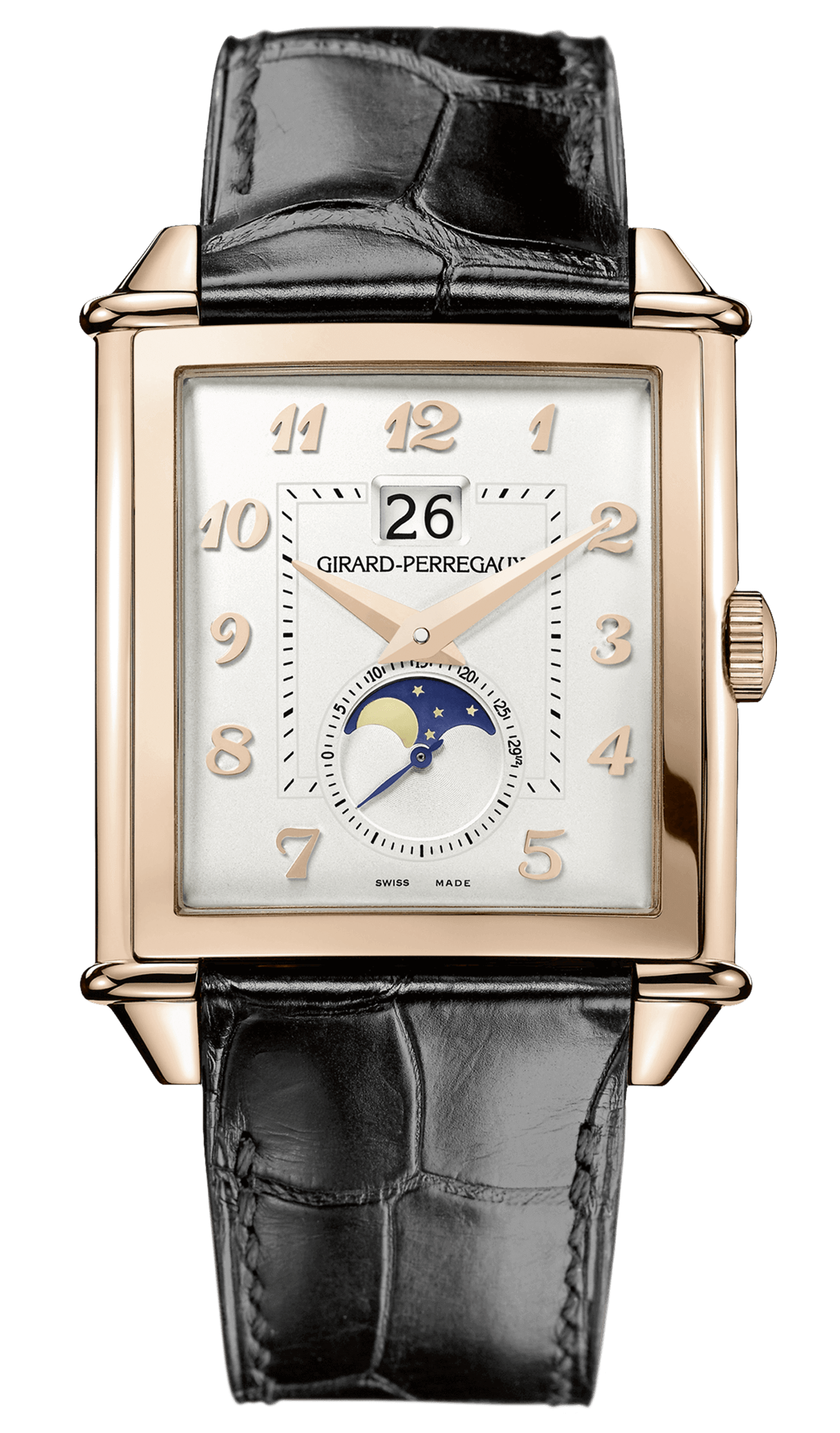 Girard-Perregaux 25882-52-121-BB6B : Vintage 1945 XXL Large Date and Moonphases Pink Gold / Silver