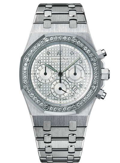 Audemars Piguet 25966BC.ZZ.1185BC.01 : Royal Oak Chronograph 39 White Gold / Silver / Diamond