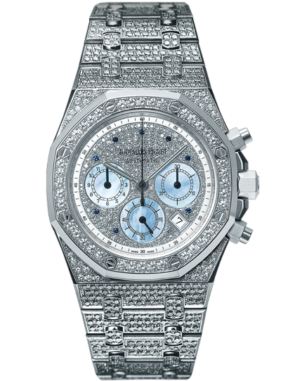 Audemars Piguet 25978BC.ZZ.1190BC.01 : Royal Oak 25978 Chronograph White Gold / Diamond / Silver