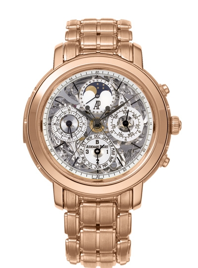 Audemars Piguet 26023OR.OO.1138OR.01 : Jules Audemars 26023 Grande Complication Pink Gold / Sapphire / Bracelet
