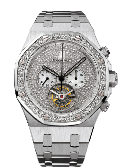Audemars Piguet 26039BC.ZZ.1205BC.01 : Royal Oak Tourbillon Chronograph White Gold / Diamond