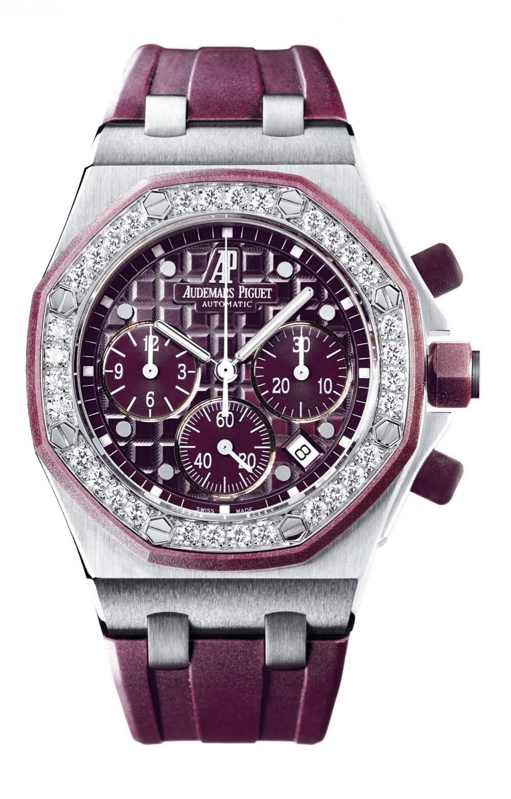 Audemars Piguet 26048SK.ZZ.D066CA.01 : Royal Oak OffShore 26048 Lady Chronograph Stainless Steel / Plum