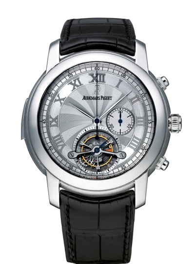 Audemars Piguet 26050PT.OO.D002CR.01 : Jules Audemars Minute Repeater Tourbillon Chronograph Platinum / Silver