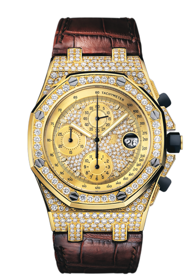 Audemars Piguet 26067BA.ZZ.D088CR.01 : Royal Oak Offshore Yellow Gold / Diamonds