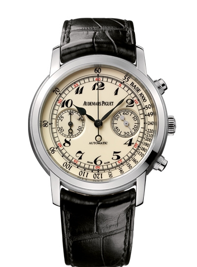 Audemars Piguet 26100BC.OO.D002CR.01 : Jules Audemars 26100 Chronograph White Gold / Creme Vintage