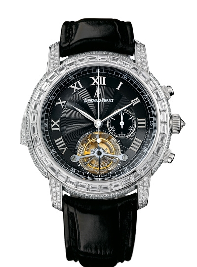 Audemars Piguet 26118BC.ZZ.D002CR.01 : Jules Audemars Minute Repeater Tourbillon Chronograph White Gold / Diamond / Black