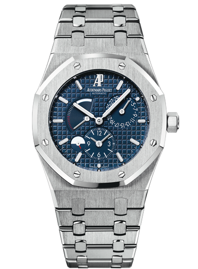 Audemars Piguet 26120ST.OO.1220ST.02 : Royal Oak Dual Time Stainless Steel / Blue
