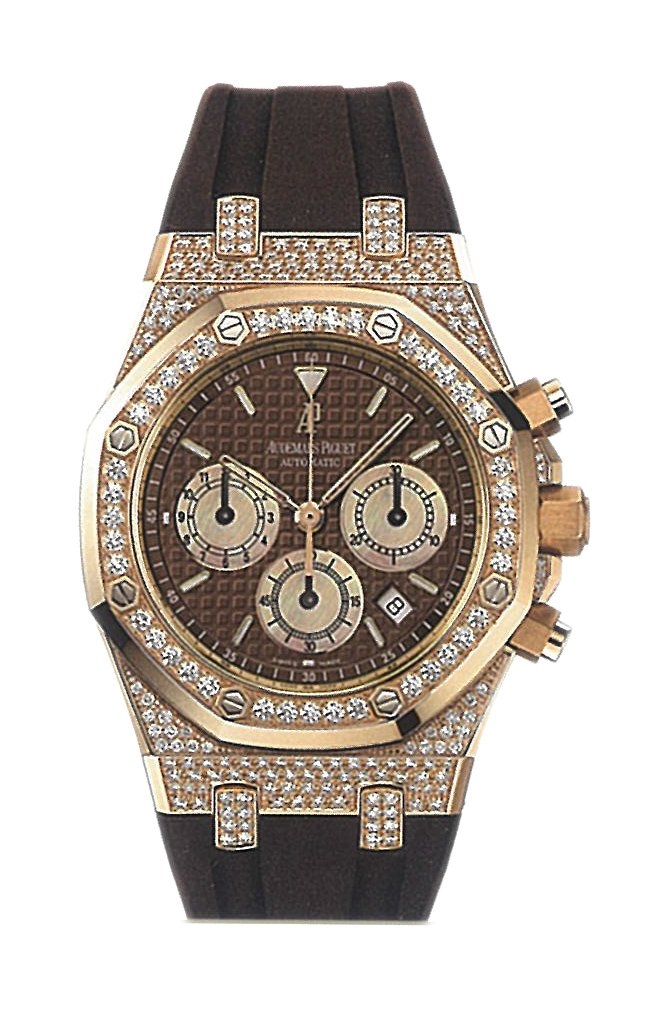 Audemars Piguet 26129OR.ZZ.D080CA.01 : Royal Oak 26129 Chronograph Pink Gold / Brown