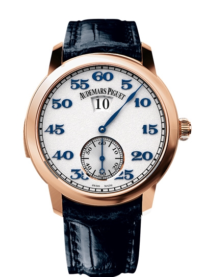Audemars Piguet 26151OR.OO.D002CR.01 : Jules Audemars Minute Repeater Jumping Hours Pink Gold / White