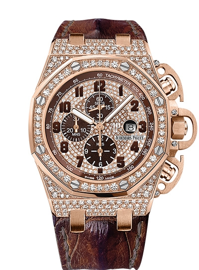 Audemars Piguet 26215OR.ZZ.A801CR.01 : Royal Oak OffShore 26215 T3 Pink Gold / Diamond
