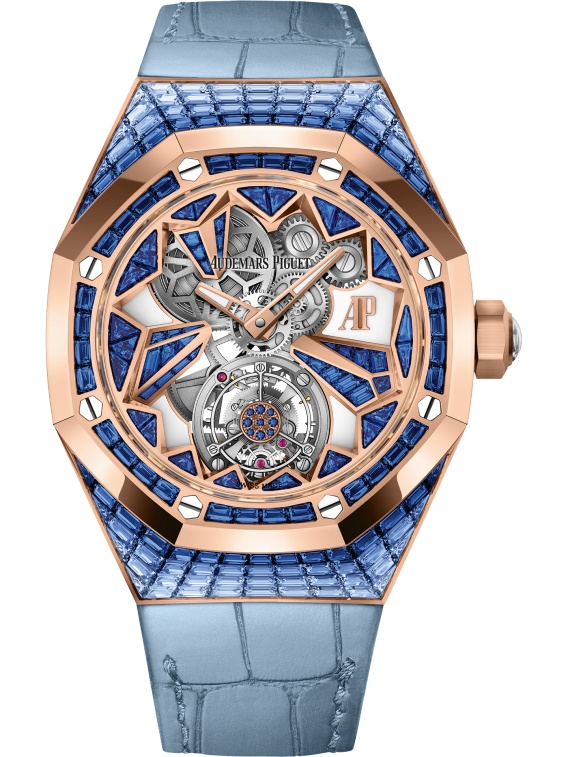 Audemars Piguet 26228OR.SS.D314CR.01 : Audemars Piguet Royal Oak Concept Flying Tourbillon Pink Gold / Baguette Sapphire