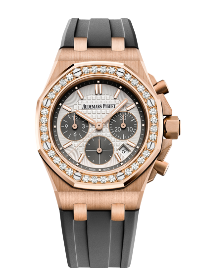 Audemars Piguet 26231OR.ZZ.D003CA.01 : Royal Oak OffShore 26231 Lady Chronograph Pink Gold / Silver / Diamond