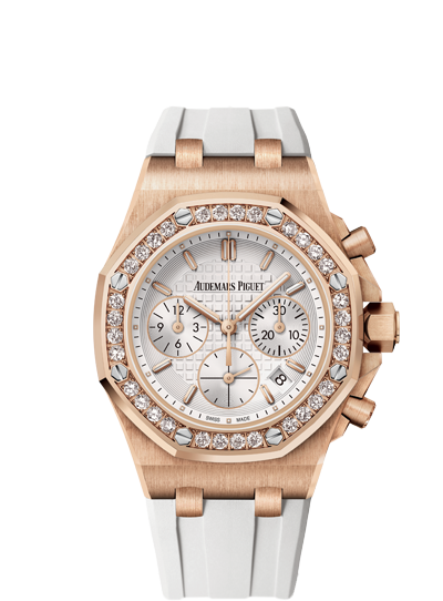 Audemars Piguet 26231OR.ZZ.D010CA.0 : Royal Oak OffShore 26231 Lady Chronograph Pink Gold / Silver / Diamond