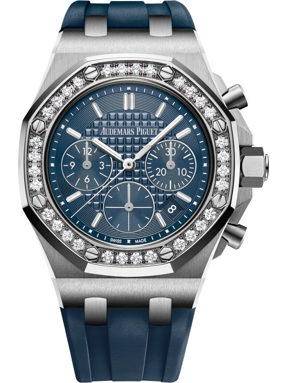 Audemars Piguet 26231ST.ZZ.D027CA.01 : Royal Oak OffShore 26231 Lady Chronograph Stainless Steel / Blue / Diamond