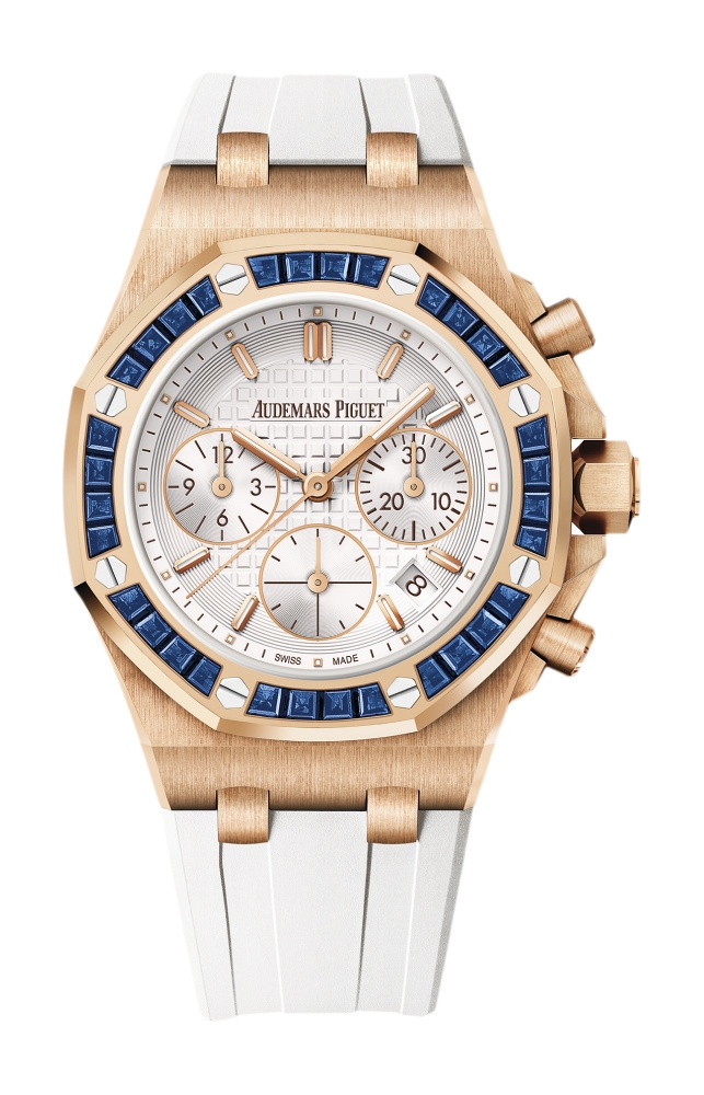 Audemars Piguet 26236OR.SS.D010CA.01 : Royal Oak OffShore Lady Chronograph Pink Gold /  Silver / Bartorelli