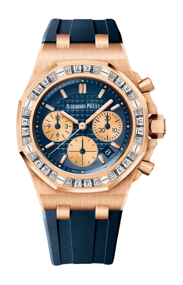 Audemars Piguet 26236OR.ZZ.D027CA.01 : Royal Oak OffShore Lady Chronograph Pink Gold /  Blue / Bartorelli
