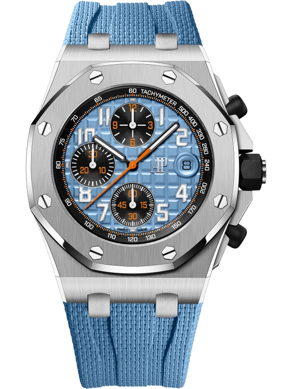Audemars Piguet 26238ST.OO.A340CA.01 : Royal Oak Offshore Stainless Steel / Blue / Rubber