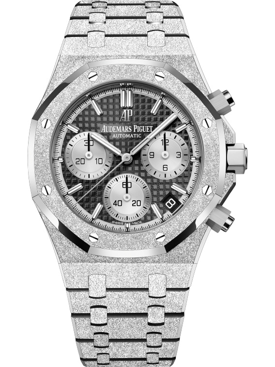 Audemars Piguet 26239BC.GG.1224BC.02 : Royal Oak Chronograph 41 Frosted White Gold / Black