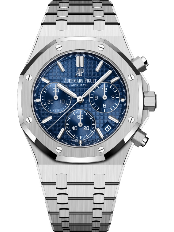 Audemars Piguet 26239BC.OO.1220BC.01 : Royal Oak Chronograph 41 White Gold / Blue