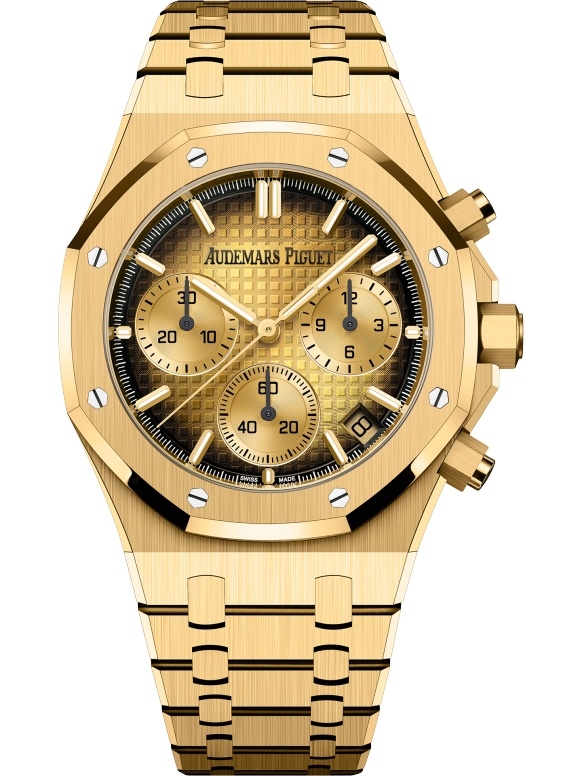 Audemars Piguet 26240BA.OO.1320BA.02 : Royal Oak Chronograph 41 Yellow Gold / Smoked Champagne