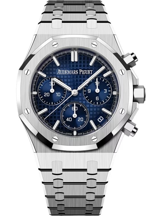 Audemars Piguet 26240BC.OO.1320BC.04 : Royal Oak Chronograph 41 White Gold / Smoked Blue