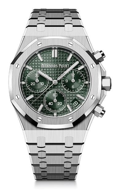 Audemars Piguet 26240ST.OO.1320ST.04 : Royal Oak Chronograph 41 Stainless Steel / Green / 50th Anniversary
