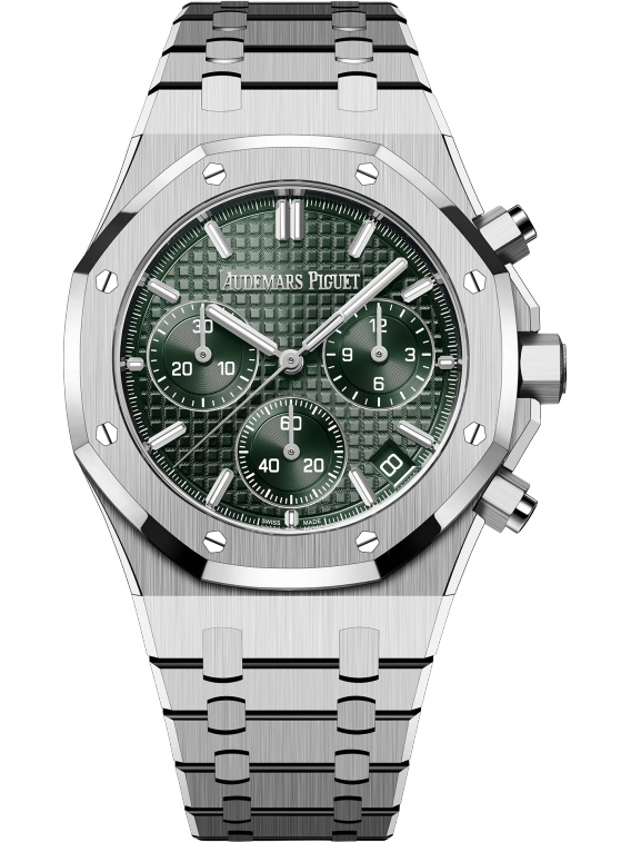 Audemars Piguet 26240ST.OO.1320ST.08 : Royal Oak Chronograph 41 Stainless Steel / Green