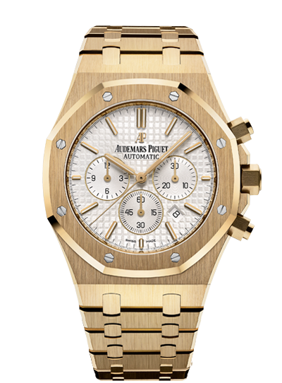 Audemars Piguet 26320BA.OO.1220BA.01 : Royal Oak Chronograph 41 Yellow Gold / Silver