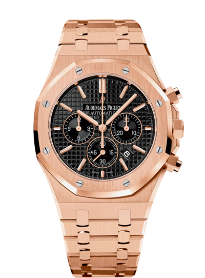 Audemars Piguet 26320OR.OO.1220OR.01 : Royal Oak Chronograph 41 Pink Gold / Black
