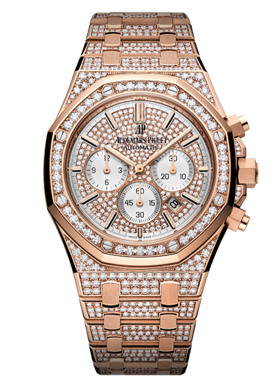 Audemars Piguet 26322OR.ZZ.1222OR.01 : Royal Oak Chronograph 41 Pink Gold / Haute Joaillerie