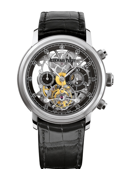 Audemars Piguet 26346BC.OO.D002CR.02 : Jules Audemars 26346 Tourbillon Chronograph Openworked White Gold Boutique