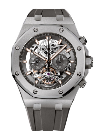 Audemars Piguet 26347TI.GG.D004CA.01 : Royal Oak Tourbillon Chronograph Openworked Titanium / Boutique Edition