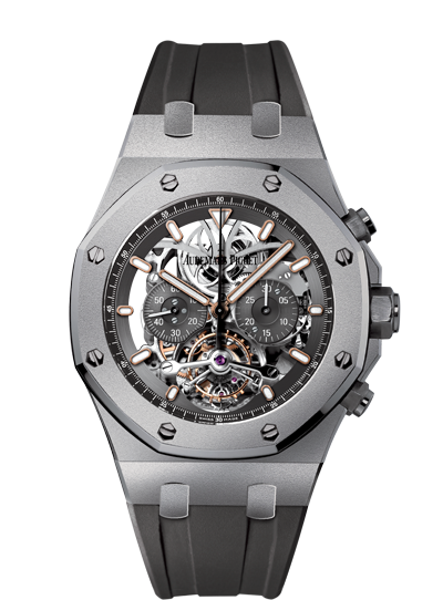 Audemars Piguet 26347TI.OO.D004CR.01 : Royal Oak 26347 Tourbillon Chronograph Openworked Titanium