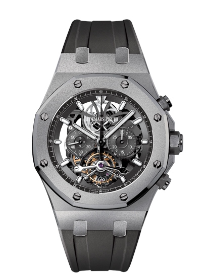 Audemars Piguet 26347TI.OO.D004CR.02 : Royal Oak 26347 Tourbillon Chronograph Openworked Titanium / Boutique Edition