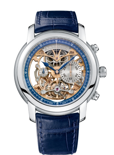 Audemars Piguet 26353PT.OO.D028CR.01 : Jules Audemars 26353 Tourbillon Chronograph Platinum / Openworked
